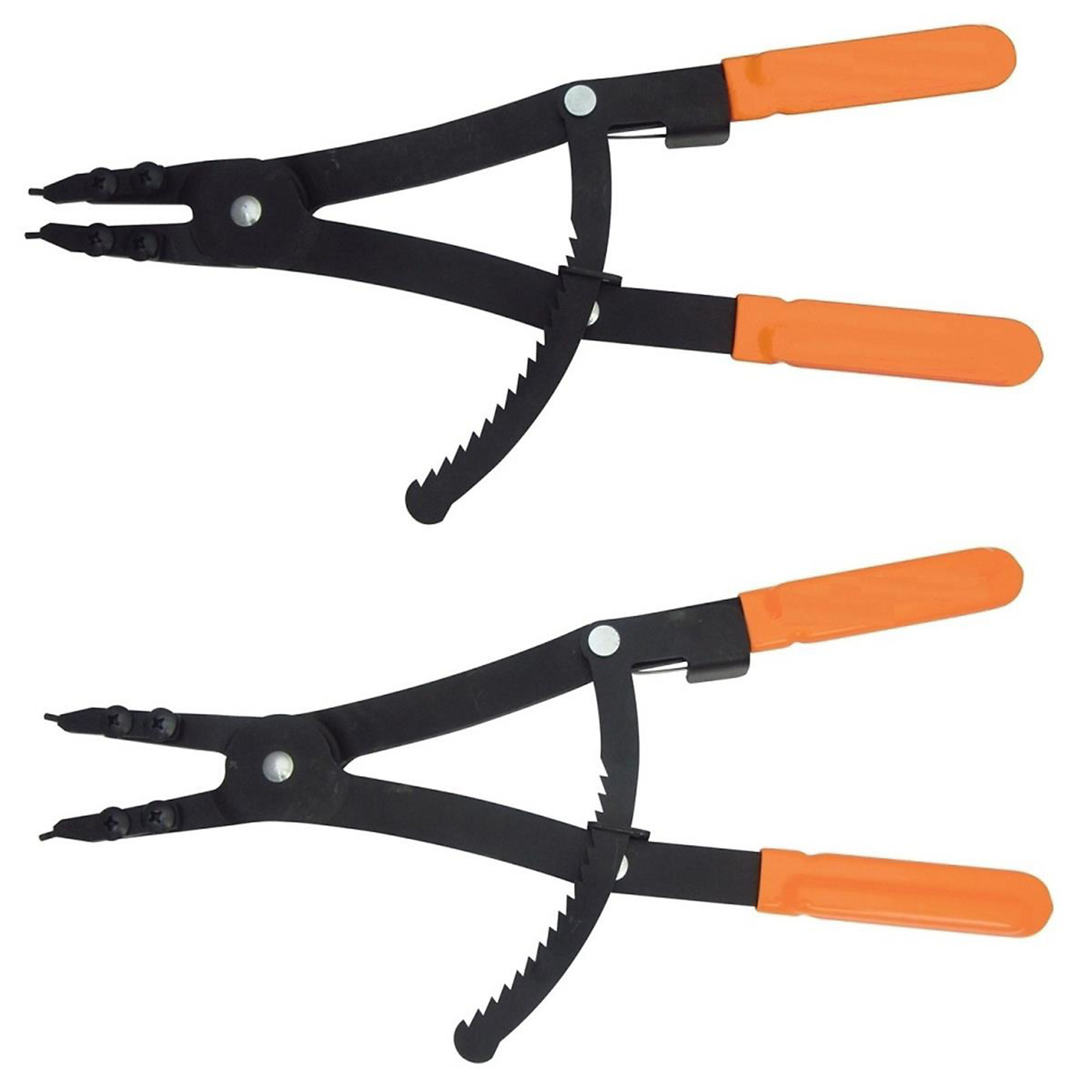 Lang Tools Snap Ring Pliers Set — 2-Piece, 16in., External & Internal, Multiple Tips, Model# KAS1487